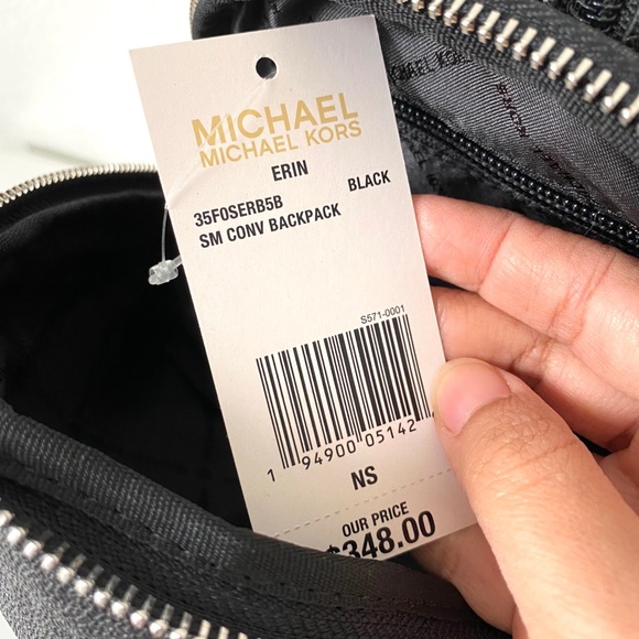 Michael Kors Erin Mini Backpack Black - Picture 6 of 8